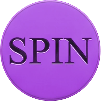 Purple spin button icon representing ready-to-play access after logging in