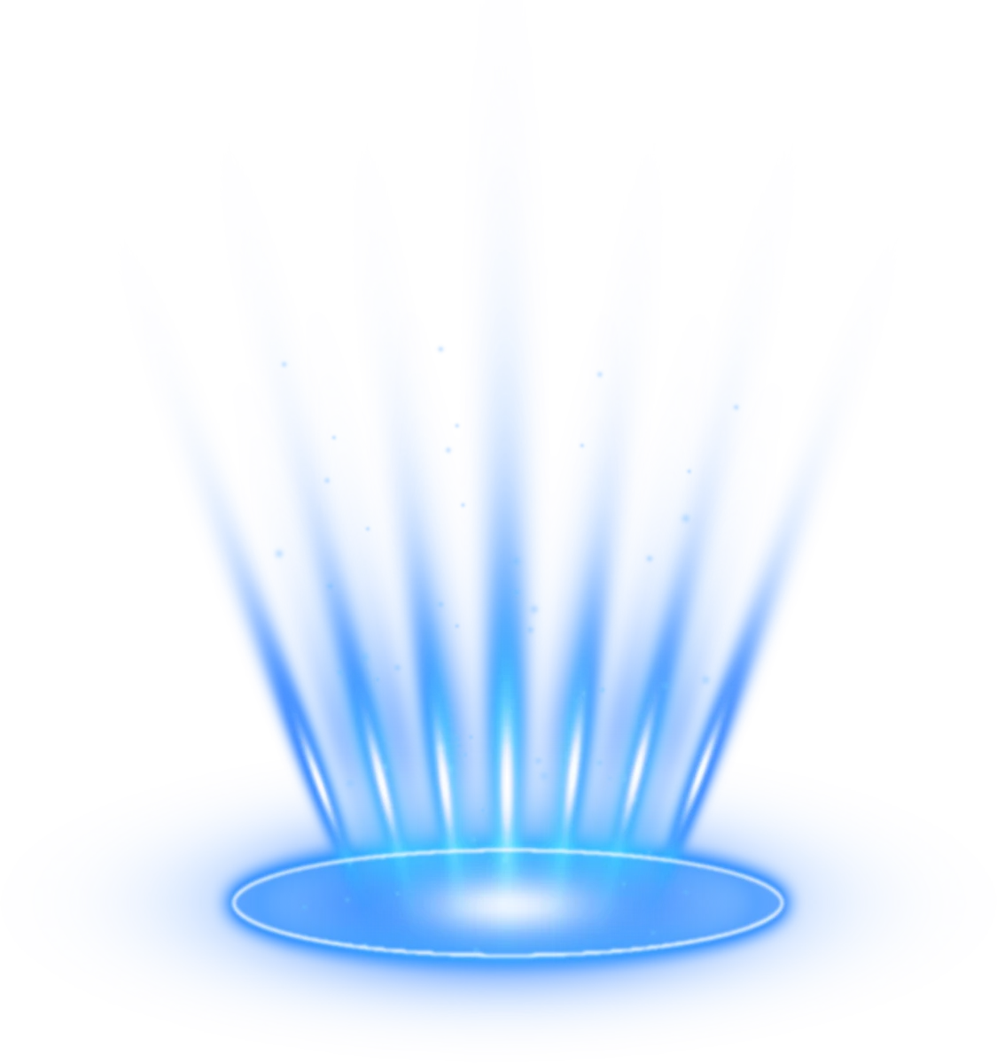 Abstract blue light rays, evoking a Here2Win Casino app screen lighting up